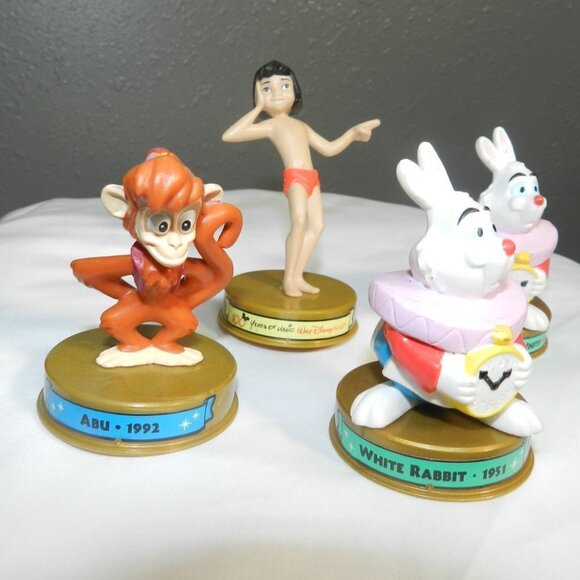 Disney (4) Bundle Plastic Toy Figurines Vintage White Rabbit Asu Mcdonald - Picture 2 of 4